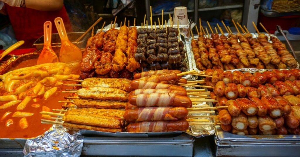 Various Korean Street Food In Seoul