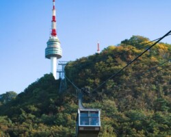 Cable Car to N Seoul Tower in Seoul